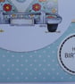 Mini Retro Flower Power Camper Van Birthday Card - Image 4