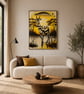 Golden Gazelle – African Wildlife Art No-Frame Painting
