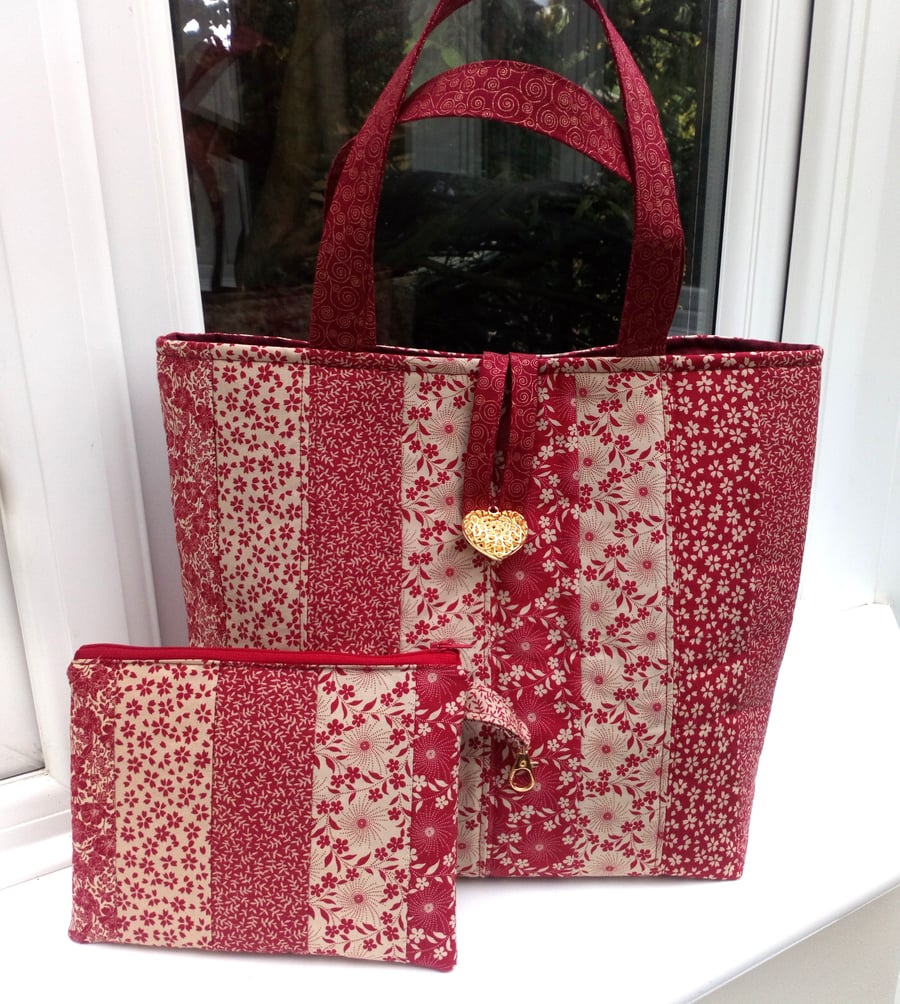 Heart and Flowers bag set