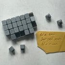 Alphabet stamp set in Cursive font 10mm