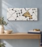 Fish Wall Art with One Gold Fish, Handmade 3D Coastal Wall Decor - Image 1