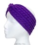 Crochet headband, ear warmer. Ladies purple twist ear warmer. Purple headband. - Image 10