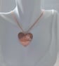 Large Copper Heart Pendant Copper Chain - Image 4