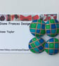 Buttons, hand painted silk covered - Image 4