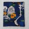 Card Wallet. Credit Card Flip Wallet. Skeleton and Gravestone Print Fabric