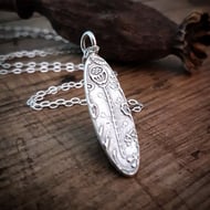 Botanical Collection Seed Pod Silver Pendant - recycled silver 