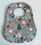 Baby bib, Christmas Patchwork bib, quilted, patchwork Bib, Reversible bib - Image 2