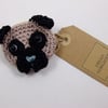 Pug Brooch and Tag