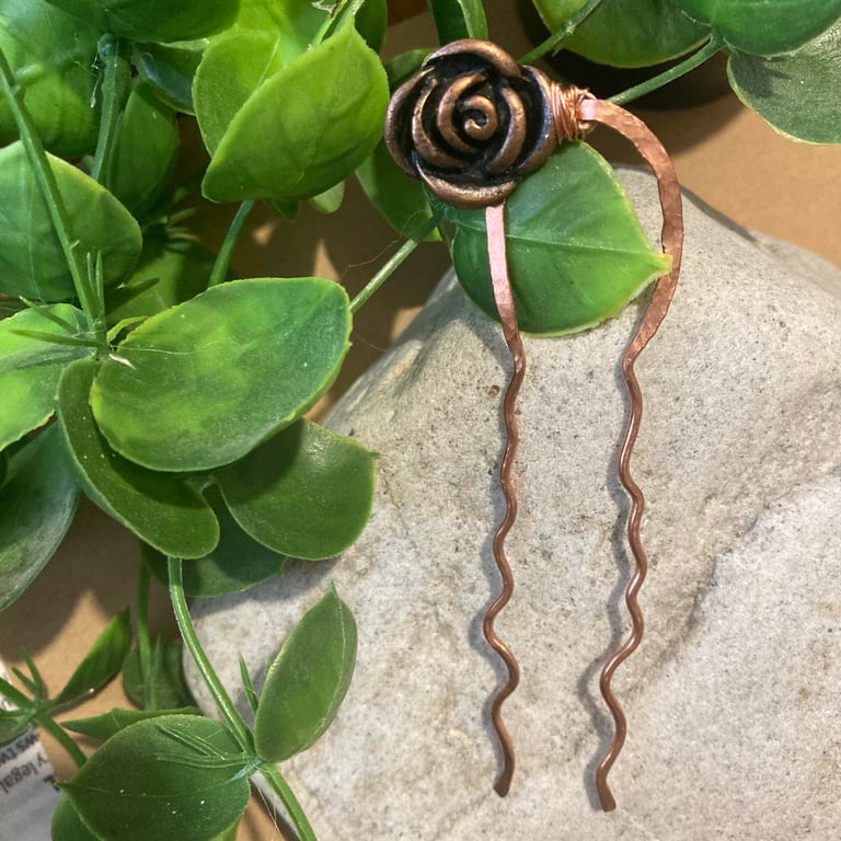 Hair Fork Solid Copper 