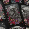 side eye crow - original aceo illustration