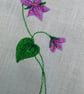 Linen Table Runner with Embroidered Flowers - Image 7