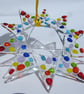 Rainbow Fused Glass Star Suncatcher - Image 1