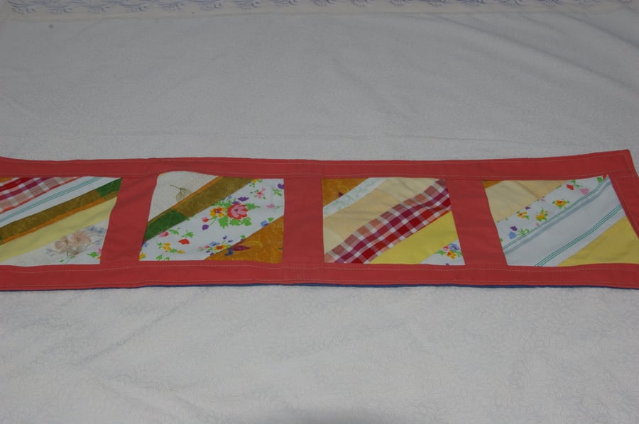 Table Runner diagonal stripes spring colours