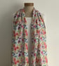 COTTON  lawn infinity scarf. ' Wildflowers' . Multicoloured . Floral. - Image 3