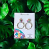 Colour Terrazzo and Twisted Tibetan Hoop Earrings