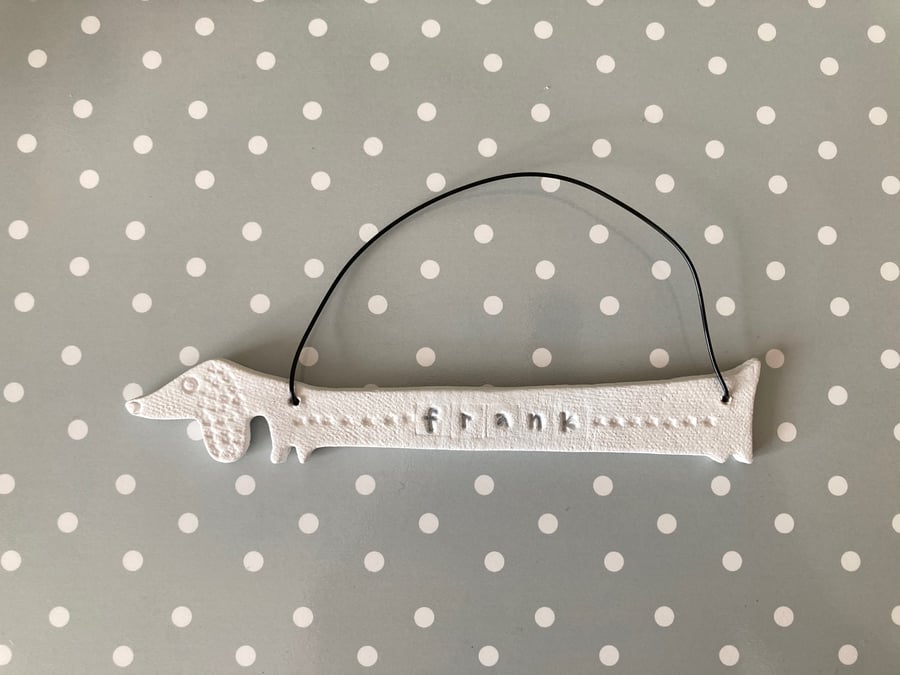 Sausage dog hanger, dachshund lovers gift