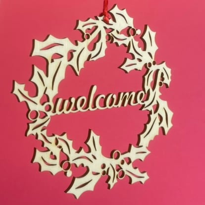 'Welcome' wreath (medium)