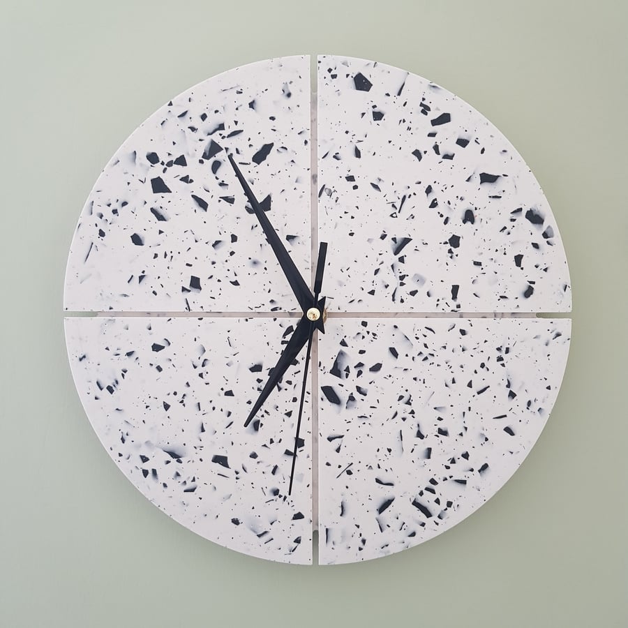 Handmade Terrazzo Hanging Wall Clock