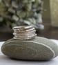 Silver stacking rings - hammered stacking rings  - Image 3