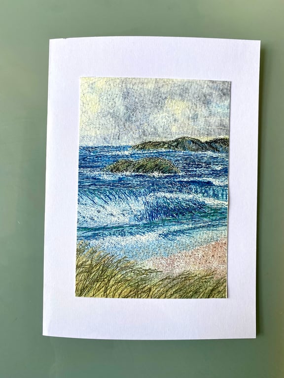 Seascape Art Print ,Hand made Greetings Card 