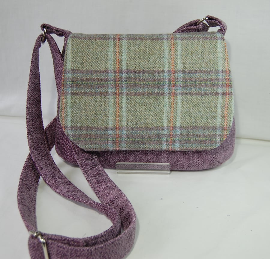 Wool Checked Tartan "Bella" Handbag