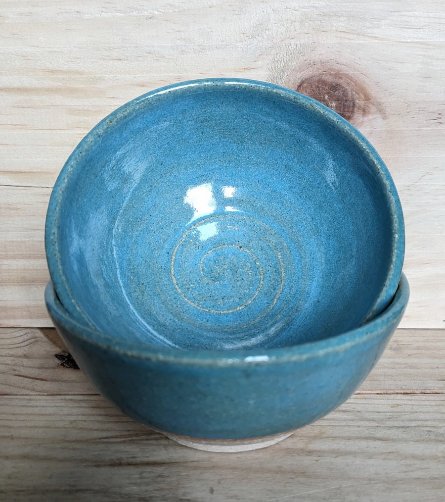 Scandi blue textured nibble bowls