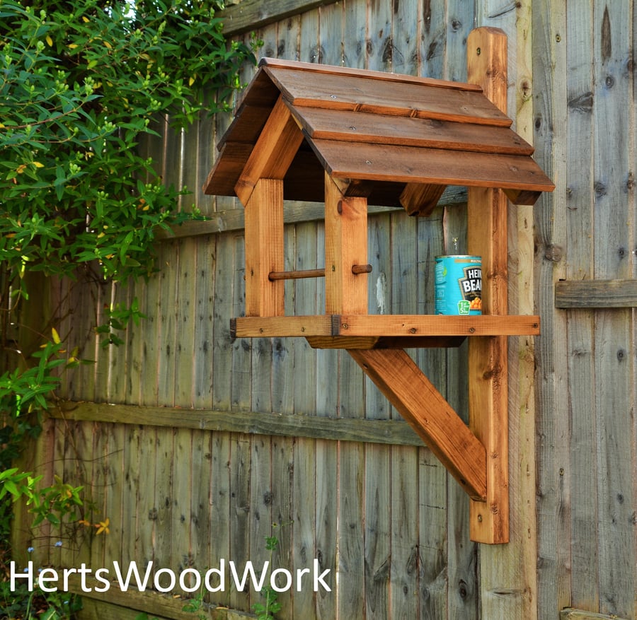 Handmade Wall Fence Mounted Bird Feeder Table (WT4)