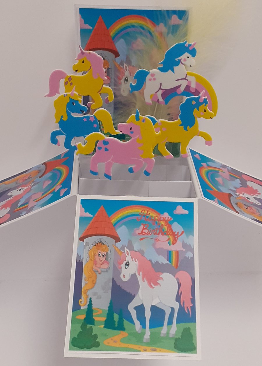 Birthday Card with Unicorns
