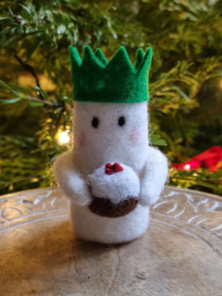 Ghost of Christmas Present Ornament - Green Hat
