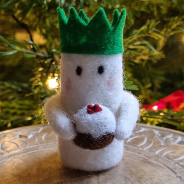 Ghost of Christmas Present Ornament - Green Hat