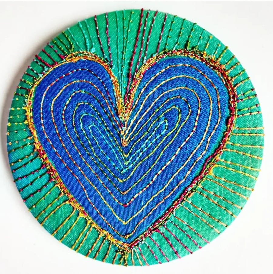 Heart Pocket Mirror 58mm Fabric Pocket Mirror Handbag Accessory