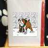 Bulldog Christmas card