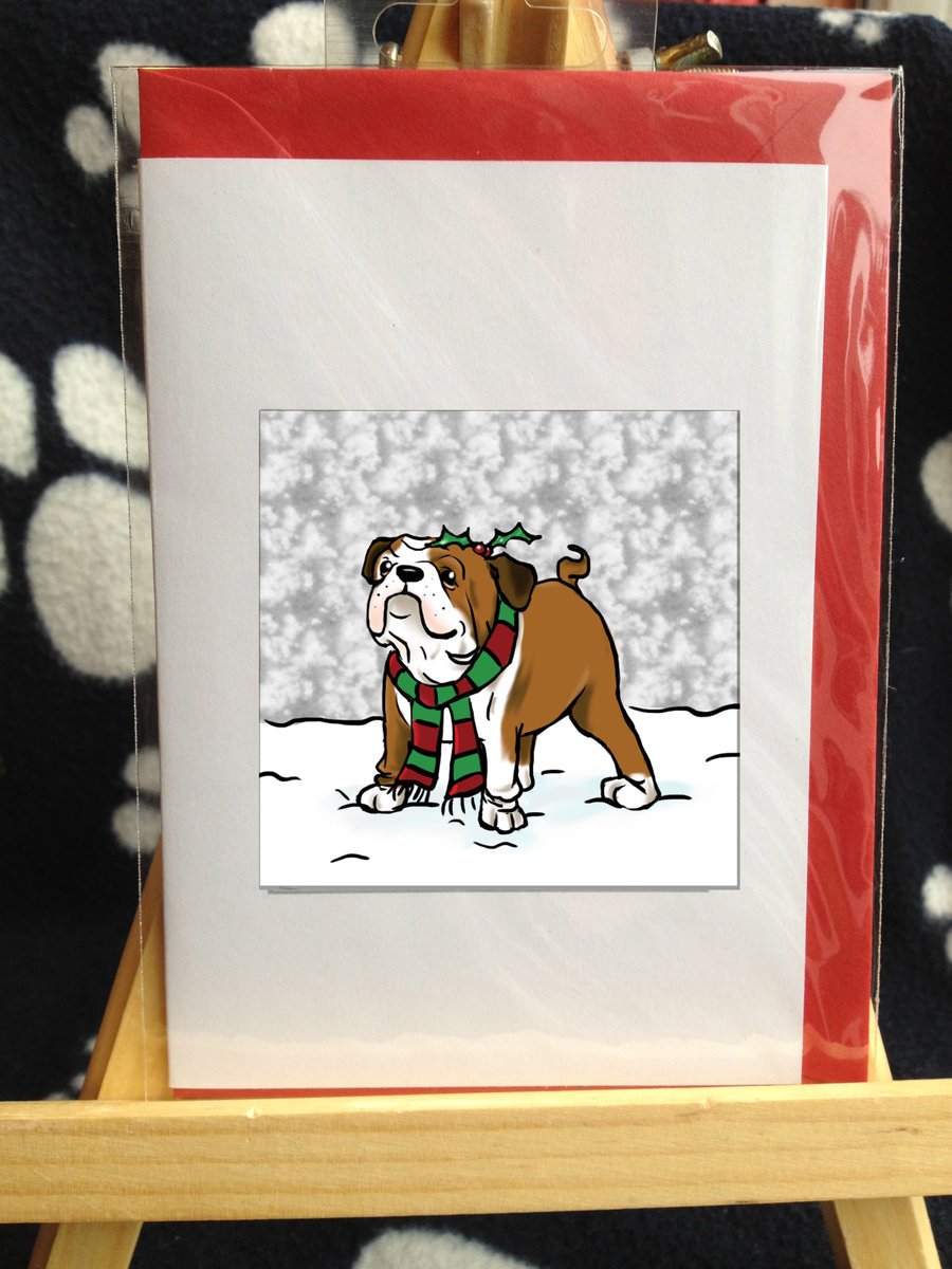 Bulldog Christmas card