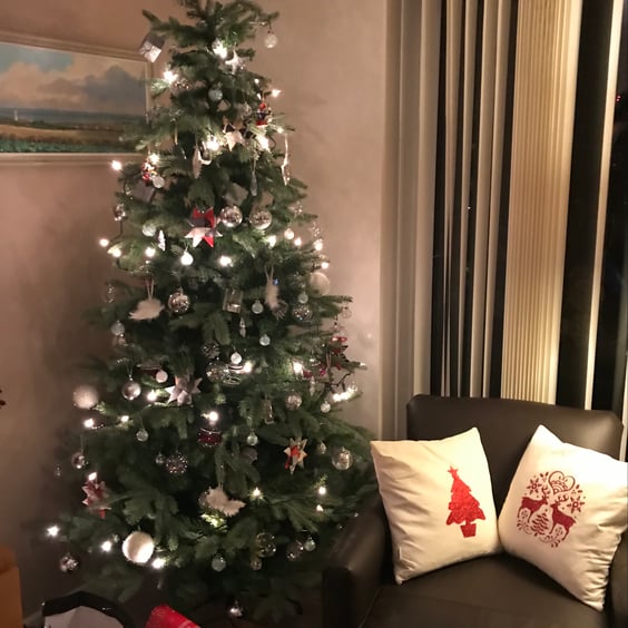 Christmas Glitter Cushions covers only, Christmas decor, Cushion cover only,