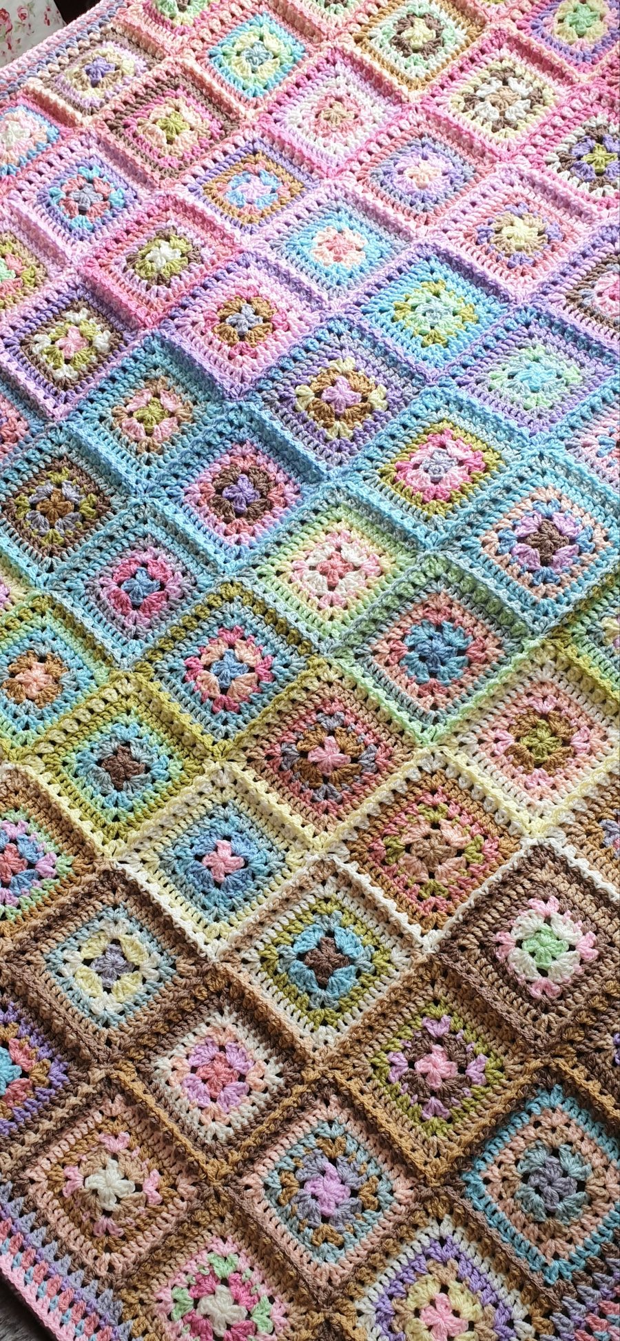 Cupcake Colours Crochet Blanket