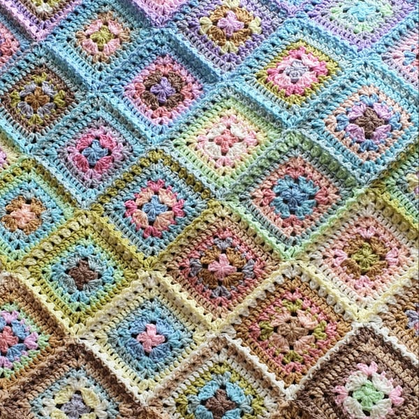 Cupcake Colours Crochet Blanket