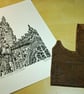 York Minster West Window - Original Hand Pulled Linocut Print - Image 3