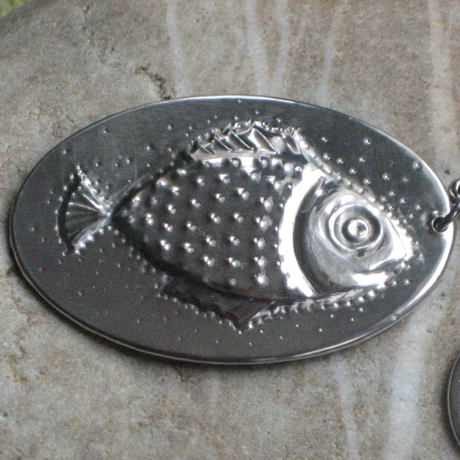 Handmade Silver Pewter Fish Keyring