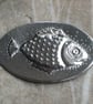Handmade Silver Pewter Fish Keyring - Image 1