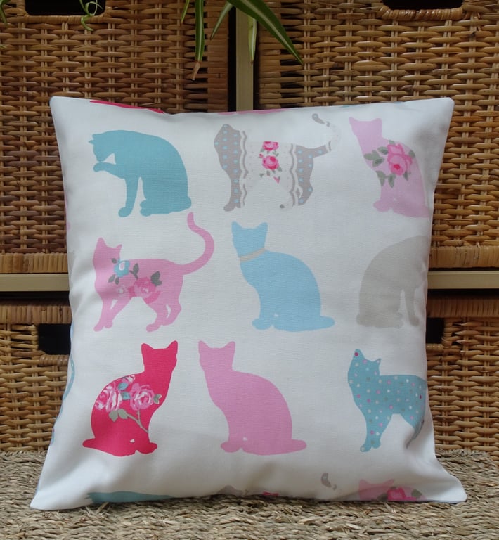 Coloured Cats Cushion Cover