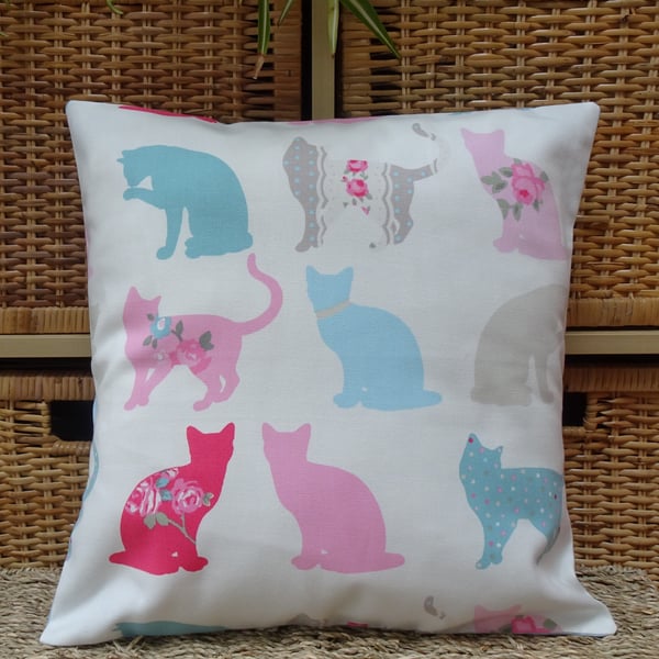 Coloured Cats Cushion Cover