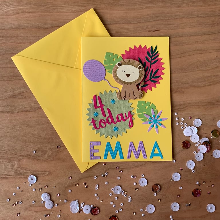 Handmade Personalised Child’s Birthday Card