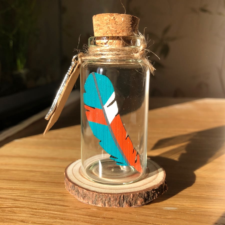 Feather in a Bottle - Kingfisher 