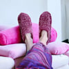 Raspberry Slipper Socks 