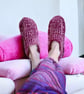 Raspberry Slipper Socks  - Image 1