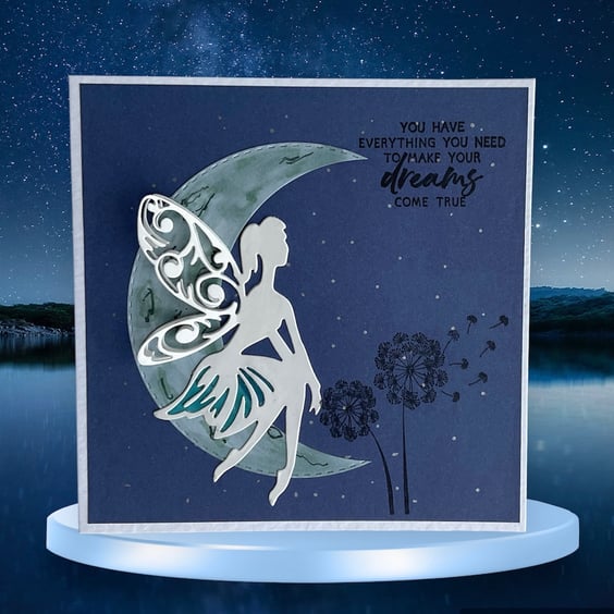 Birthday Card or other Special Occasion for her or him. Enchanting Fairy Card. 