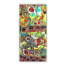 Abstract textile wall hanging - ready to hang - nature study - upcycled fabric