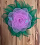 Rose style deco mesh door wreath