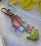 Green bird colours bag charm - Image 3