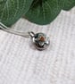 Sterling Silver Pebble Necklace with Star and Copper Heart - Image 6